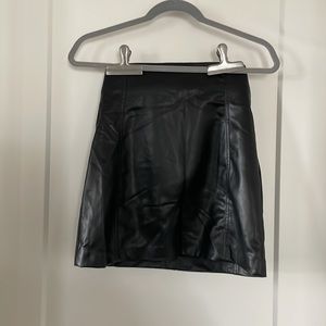 Zara Black Leather Skirt NEW WITH TAG!